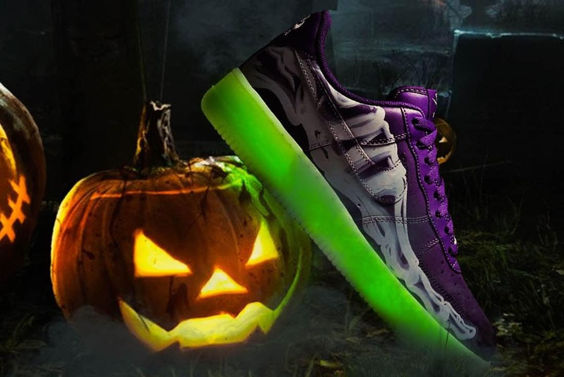 Nike Air Force 1 Purple Skeleton