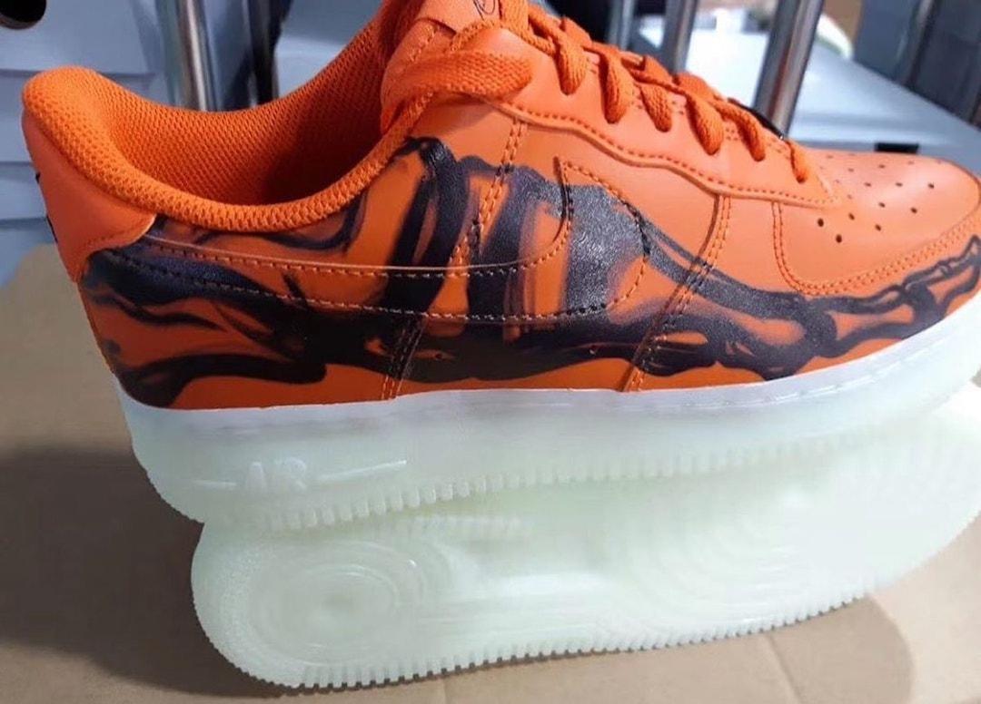 Nike Air Force 1 Skeleton (Brilliant Orange)