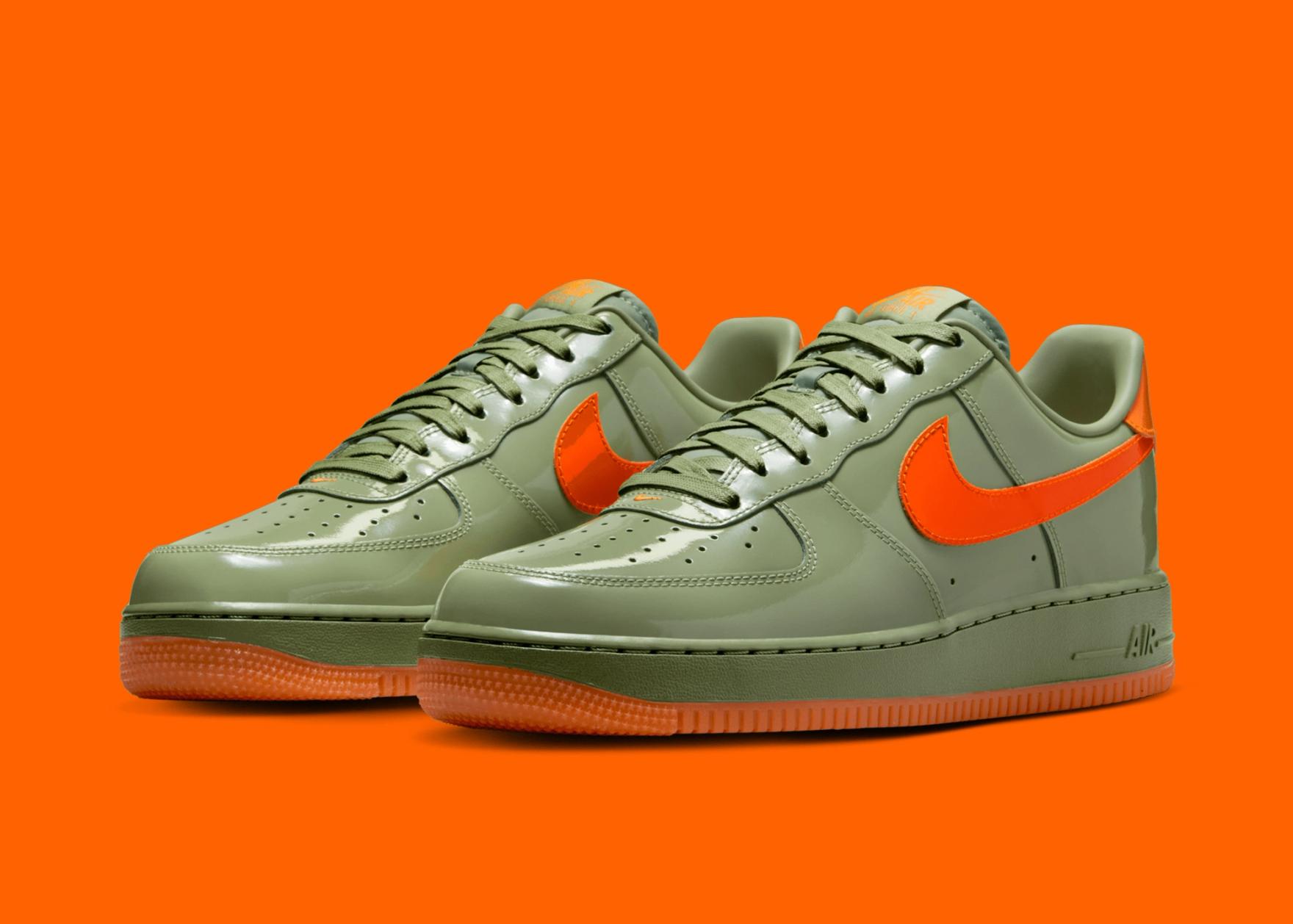 Nike Air Force 1 'Oil Green/Safety Orange'